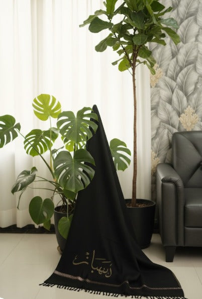 Custom Name Winter Shawls|Black 3
